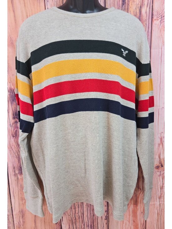 American Eagle Outfitters XXL Vintage Fit Long Sleeve Waffle Knit Shirt Crew Nec - Picture 1 of 8